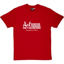Art Is Never Finished T-Shirt -ThinkWear Collective Sales art is never finished tshirt 2 redtshirt