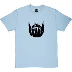 Awesome Beard T-Shirt -ThinkWear Collective Sales awesome beard tshirt 1 skybluetshirt