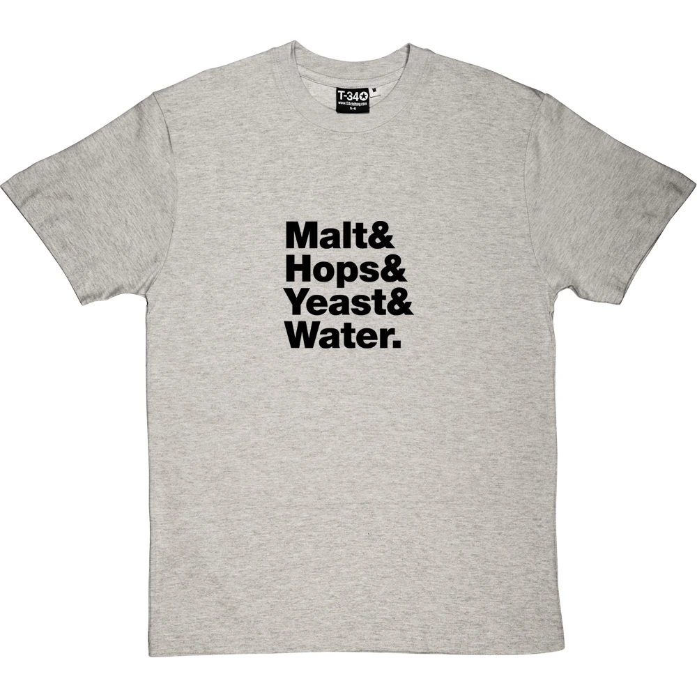 Beer Ingredients Line-Up T-Shirt 1 Beer Ingredients Line-Up T-Shirt