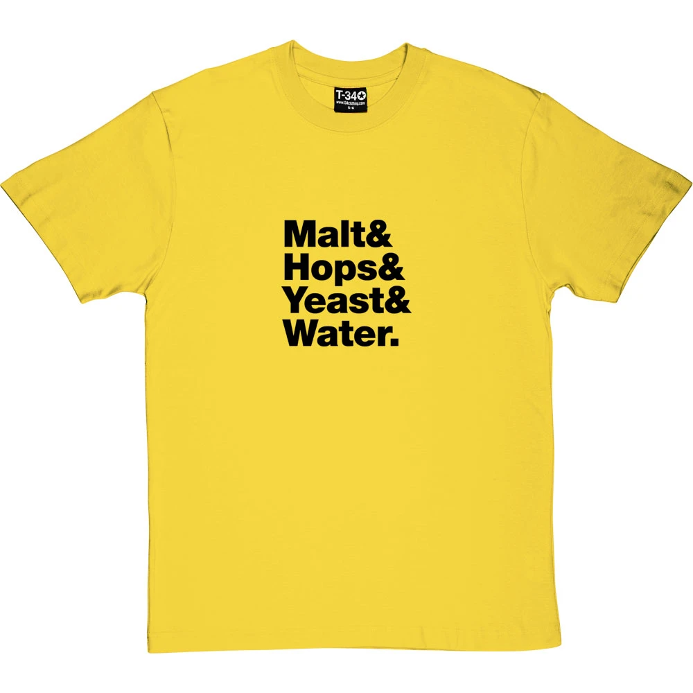 Beer Ingredients Line-Up T-Shirt 16 Beer Ingredients Line-Up T-Shirt - Image 16