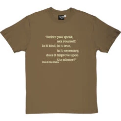 Before You Speak T-Shirt -ThinkWear Collective Sales before you speak tshirt 158 olivetshirt