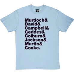 Belle & Sebastian Line-Up T-Shirt -ThinkWear Collective Sales belle and sebastian line up tshirt 1 skybluetshirt