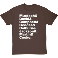 Belle & Sebastian Line-Up T-Shirt -ThinkWear Collective Sales belle and sebastian line up tshirt 2 hazelnuttshirt
