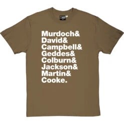 Belle & Sebastian Line-Up T-Shirt -ThinkWear Collective Sales belle and sebastian line up tshirt 2 olivetshirt
