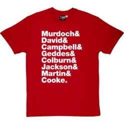 Belle & Sebastian Line-Up T-Shirt -ThinkWear Collective Sales belle and sebastian line up tshirt 2 redtshirt