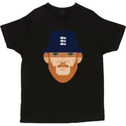 Ben Stokes By Stanley Chow T-Shirt -ThinkWear Collective Sales ben stokes by stanley chow tshirt black mens v neck tshirt