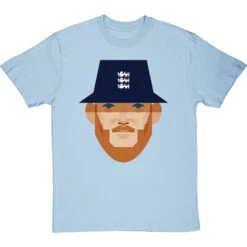 Ben Stokes By Stanley Chow T-Shirt -ThinkWear Collective Sales ben stokes by stanley chow tshirt skybluetshirt