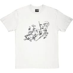 Bicycle Exploded Diagram T-Shirt -ThinkWear Collective Sales bicycle exploded diagram tshirt 1 whitetshirt