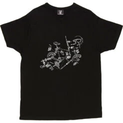 Bicycle Exploded Diagram T-Shirt -ThinkWear Collective Sales bicycle exploded diagram tshirt 2 black mens v neck tshirt