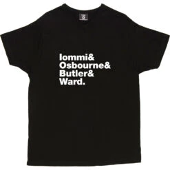 Black Sabbath Line-Up T-Shirt -ThinkWear Collective Sales black sabbeth tshirt 2 black mens v neck tshirt