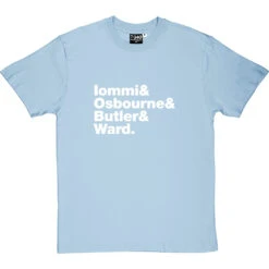 Black Sabbath Line-Up T-Shirt -ThinkWear Collective Sales black sabbeth tshirt 2 skybluetshirt