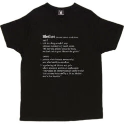 Blether Definition T-Shirt -ThinkWear Collective Sales blether definition tshirt 2 black mens v neck tshirt
