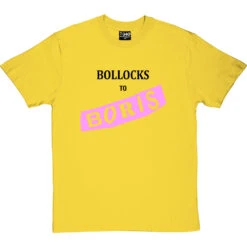 Bollocks To Boris T-Shirt -ThinkWear Collective Sales boll to boris tshirt 1 yellowtshirt