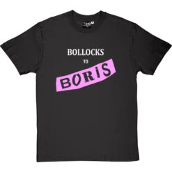 Bollocks To Boris T-Shirt -ThinkWear Collective Sales boll to boris tshirt 2 charcoaltshirt