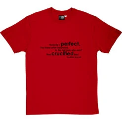 Geoffrey Boycott "Nobody's Perfect" Quote T-Shirt -ThinkWear Collective Sales boycott nobodys perfect tshirt 1 redtshirt