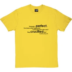 Geoffrey Boycott "Nobody's Perfect" Quote T-Shirt -ThinkWear Collective Sales boycott nobodys perfect tshirt 1 yellowtshirt