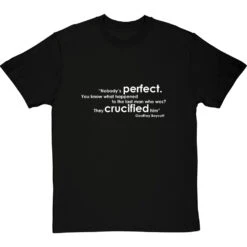 Geoffrey Boycott "Nobody's Perfect" Quote T-Shirt -ThinkWear Collective Sales boycott nobodys perfect tshirt 2 blacktshirt