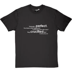 Geoffrey Boycott "Nobody's Perfect" Quote T-Shirt -ThinkWear Collective Sales boycott nobodys perfect tshirt 2 charcoaltshirt