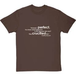 Geoffrey Boycott "Nobody's Perfect" Quote T-Shirt -ThinkWear Collective Sales boycott nobodys perfect tshirt 2 hazelnuttshirt