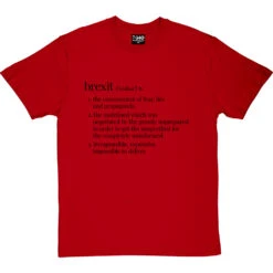 Brexit Definition T-Shirt -ThinkWear Collective Sales brexit definition tshirt 1 redtshirt