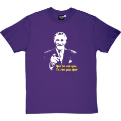 Bruce "Brucie" Forsyth T-Shirt -ThinkWear Collective Sales bruceforsyth 111 purpletshirt