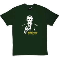 Bruce "Brucie" Forsyth T-Shirt -ThinkWear Collective Sales bruceforsyth 112 bottlegreentshirt