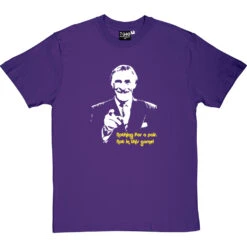 Bruce "Brucie" Forsyth T-Shirt -ThinkWear Collective Sales bruceforsyth 112 purpletshirt