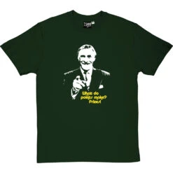 Bruce "Brucie" Forsyth T-Shirt -ThinkWear Collective Sales bruceforsyth 114 bottlegreentshirt