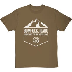 Bumfuck Idaho T-Shirt -ThinkWear Collective Sales bumfuck idaho tshirt olivetshirt