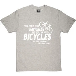 You Can't Buy Happiness But You Can Buy Bicycles T-Shirt -ThinkWear Collective Sales buy bikes tshirt 2 lightoxfordtshirt