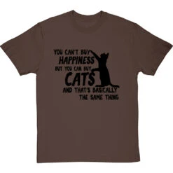You Can't Buy Happiness But You Can Buy Cats T-Shirt -ThinkWear Collective Sales buy cats tshirt 1 hazelnuttshirt