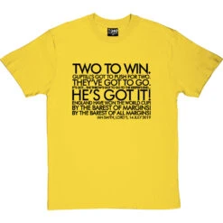 Ian Smith "By The Barest Of Margins!" T-Shirt -ThinkWear Collective Sales by the barest of margins tshirt 1 yellowtshirt