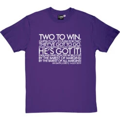 Ian Smith "By The Barest Of Margins!" T-Shirt -ThinkWear Collective Sales by the barest of margins tshirt 2 purpletshirt