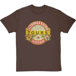Caledonian Railway T-Shirt -ThinkWear Collective Sales caledonia railway tours tshirt hazelnuttshirt