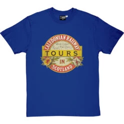 Caledonian Railway T-Shirt -ThinkWear Collective Sales caledonia railway tours tshirt royalbluetshirt