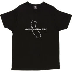 California Uber Alles T-Shirt 23 California Uber Alles T-Shirt -ThinkWear Collective Sales californiauberalles 2 black mens v neck tshirt