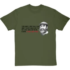 Eric Cantona "Not A Real World Cup" T-Shirt -ThinkWear Collective Sales cantona not a real world cup tshirt 1 olivetshirt