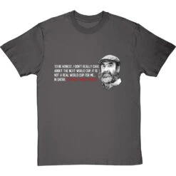 Eric Cantona "Not A Real World Cup" T-Shirt -ThinkWear Collective Sales cantona not a real world cup tshirt 2 charcoaltshirt