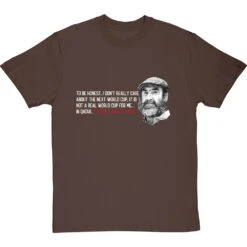 Eric Cantona "Not A Real World Cup" T-Shirt -ThinkWear Collective Sales cantona not a real world cup tshirt 2 hazelnuttshirt