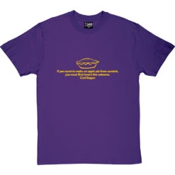 Carl Sagan "Apple Pie" Quote T-Shirt -ThinkWear Collective Sales carl sagan apple pie tshirt 6 purpletshirt