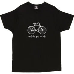 Ceci N'est Pas Un Velo T-Shirt -ThinkWear Collective Sales ceci nest pas un velo tshirt 2 black mens v neck tshirt