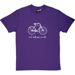 Ceci N'est Pas Un Velo T-Shirt -ThinkWear Collective Sales ceci nest pas un velo tshirt 2 purpletshirt