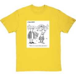 "Take Me To Anyone But Your Leader" T-Shirt -ThinkWear Collective Sales clive goddard anyone but your leader tshirt yellowtshirt