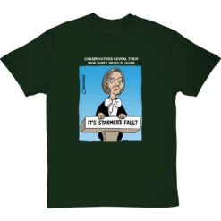 Three Word Slogan T-Shirt -ThinkWear Collective Sales clive goddard three word slogan tshirt 178 bottlegreentshirt