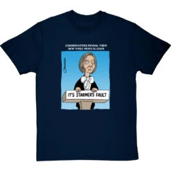 Three Word Slogan T-Shirt -ThinkWear Collective Sales clive goddard three word slogan tshirt 178 navybluetshirt