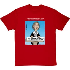 Three Word Slogan T-Shirt -ThinkWear Collective Sales clive goddard three word slogan tshirt 178 redtshirt