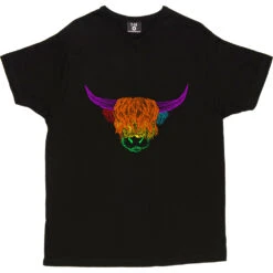 Psychedelic Cattle Variant One T-Shirt -ThinkWear Collective Sales colour cattle one tshirt black mens v neck tshirt