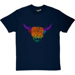 Psychedelic Cattle Variant One T-Shirt -ThinkWear Collective Sales colour cattle one tshirt navybluetshirt