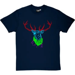 Psychedelic Deer Variant One T-Shirt -ThinkWear Collective Sales colour deer one tshirt navybluetshirt