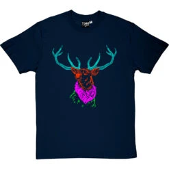 Psychedelic Deer Variant Three T-Shirt -ThinkWear Collective Sales colour deer three tshirt navybluetshirt